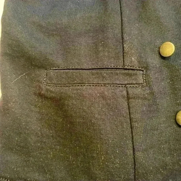 CAbi Women's Military Style Blazer Jacket Blue Button Detail Size M - Picture 7 of 7